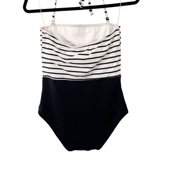 Victoria's Secret Black White Stripe One Piece Convertible Strap Swimsuit - Picture 3 of 11